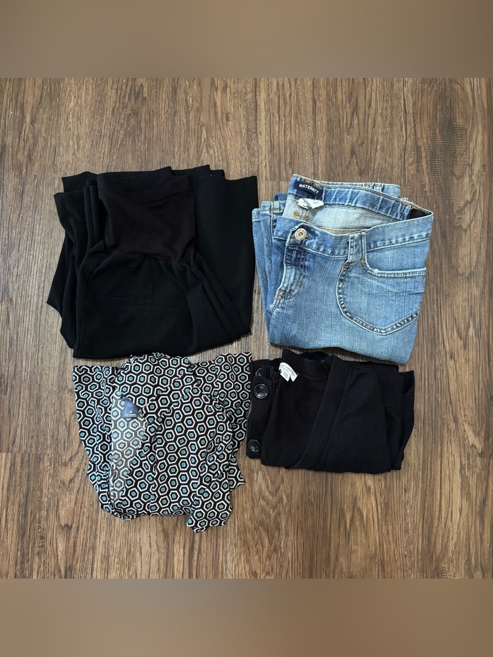 Maternity Bundle M/8 Oh Baby Liz Lange Gap Dress Cardigan Pants Jeans